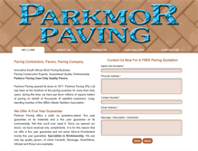 Tablet Screenshot of parkmorpaving.co.za
